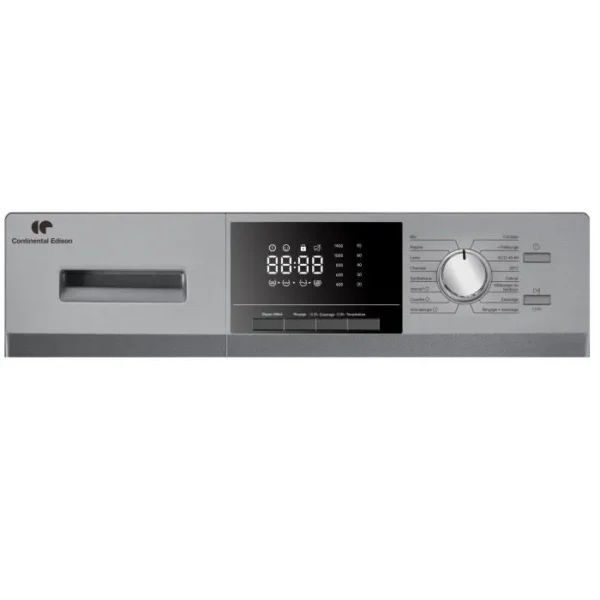 Lave-linge hublot CONTINENTAL EDISON CELL8140IS - 8 kg - Moteur induction - Largeur 60 cm - 1400 trs/min -Silver – Image 2